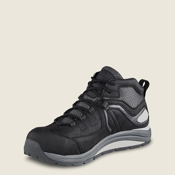 Red Wing Work Shoes Mens Black/Grey - Cooltech™ Athletics - Waterproof Safety Toe - 4392150-GY